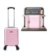 Maleta Cabina ABS 40x30x20(24L)| Maxima Capacidad con Ruedas Desmontables para Ryanair | Vueling - RosaClaro