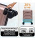 Mala de cabine em ABS 40x30x20 (24L) | Capacidade máxima com rodas amovíveis para Ryanair | Vueling - RosaDourado