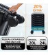 Maleta Cabina ABS 40x30x20(24L)| Maxima Capacidad con Ruedas Desmontables para Ryanair | Vueling - Negro