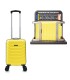 Maleta Cabina ABS 40x30x20(24L)| Maxima Capacidad con Ruedas Desmontables para Ryanair | Vueling - Amarillo