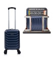 Mala de cabine em ABS 40x30x20 (24L) | Capacidade máxima com rodas amovíveis para Ryanair | Vueling - Azul-marinho