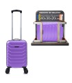 Mala de cabine em ABS 40x30x20 (24L) | Capacidade máxima com rodas amovíveis para Ryanair | Vueling - Roxo