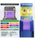 Maleta Cabina ABS 40x30x20(24L)| Maxima Capacidad con Ruedas Desmontables para Ryanair | Vueling - Morado