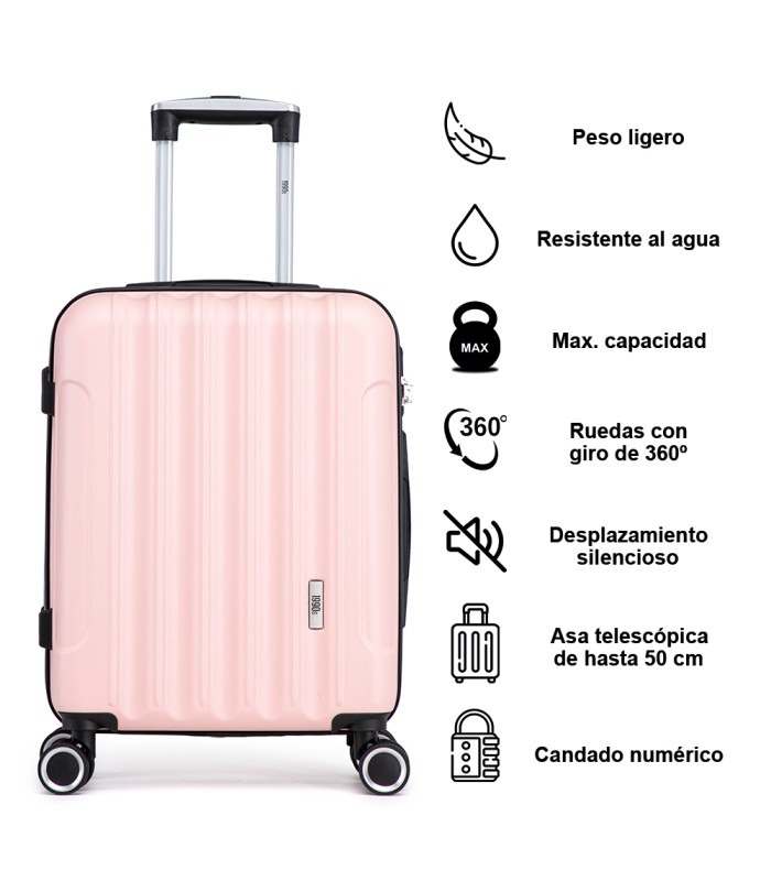 1990s Maleta de Cabina Policarbonato 55x40x20cm (40L) - 20 Pulgadas - Pink