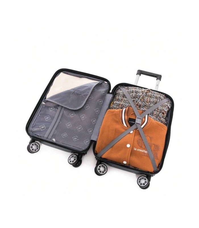 1990s Maleta de Cabina Policarbonato 55x40x20cm (40L) - 20 Pulgadas - Negro