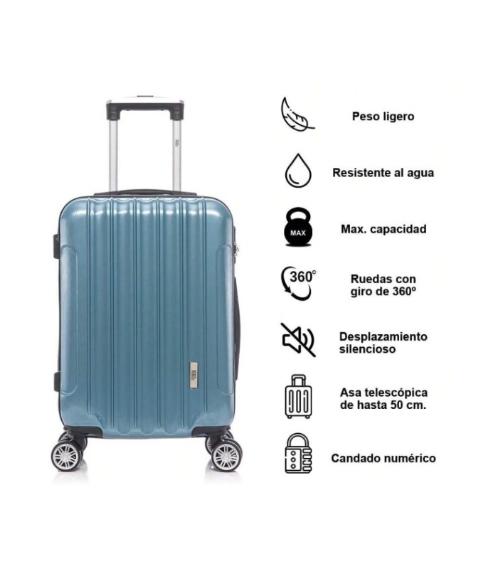 1990s Maleta de Cabina Policarbonato 55x40x20cm (40L) - 20 Pulgadas - Azul