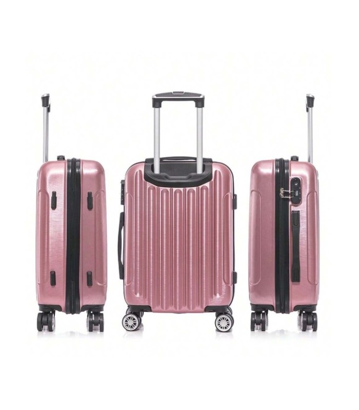 1990s Mala de cabine em policarbonato 55x40x20cm (40L) - 20 polegadas - Ouro rosa