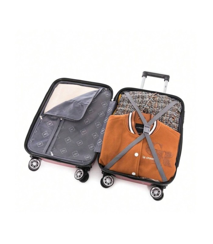 1990s Maleta de Cabina Policarbonato 55x40x20cm (40L) - 20 Pulgadas - RosaDorado