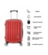 1990s Maleta de Cabina Policarbonato 55x39x21cm (40L) - 20 Pulgadas - Rojo