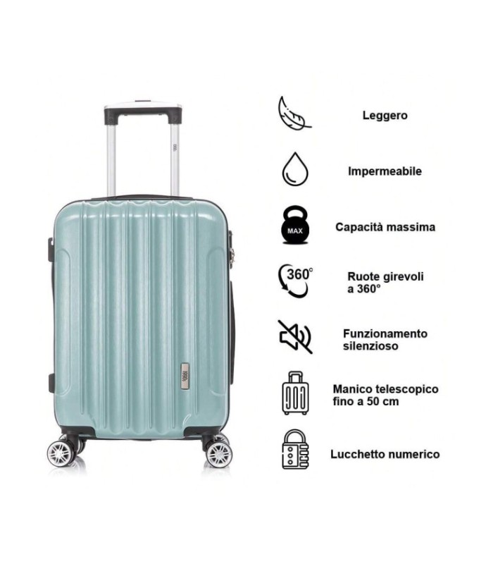 1990s Maleta de Cabina Policarbonato 55x40x20cm (40L) - 20 Pulgadas - Menta
