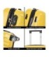 1990s Mala de cabine em policarbonato 55x40x20cm (40L) - 20 polegadas - Amarelo