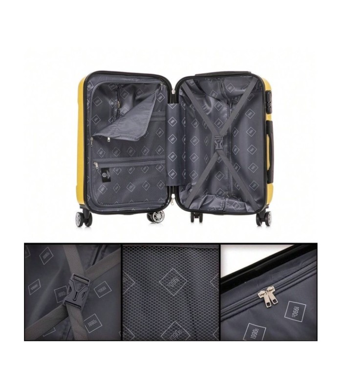 1990s Maleta de Cabina Policarbonato 55x40x20cm (40L) - 20 Pulgadas - Amarillo