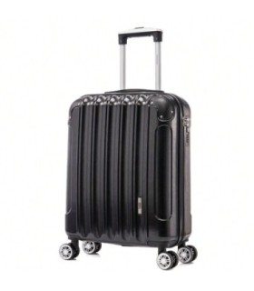 1990s Maleta de Cabina 55x40x20cm (44L) Policarbonato - Maxima Capacidad - Candado Incrustada - 20 Pulgadas - Negro