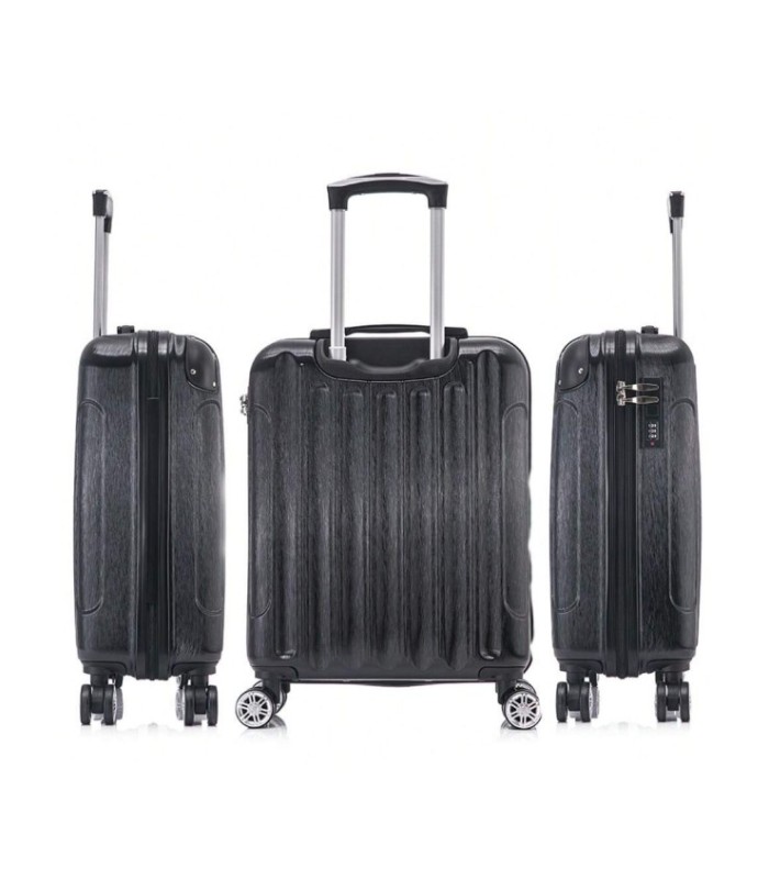1990s Maleta de Cabina 55x40x20cm (44L) Policarbonato - Maxima Capacidad - Candado Incrustada - 20 Pulgadas - Negro