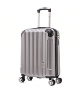 1990s Maleta de Cabina 55x40x20cm (44L) Policarbonato - Maxima Capacidad - Candado Incrustada - 20 Pulgadas - Plata