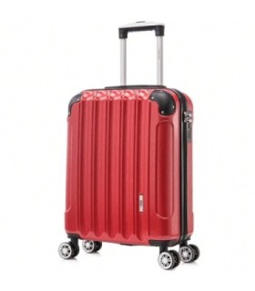 1990s Maleta de Cabina 55x40x20cm (44L) Policarbonato - Maxima Capacidad - Candado Incrustada - 20 Pulgadas - Rojo