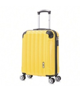 1990s Maleta de Cabina 55x40x20cm (44L) Policarbonato - Maxima Capacidad - Candado Incrustada - 20 Pulgadas - Amarillo