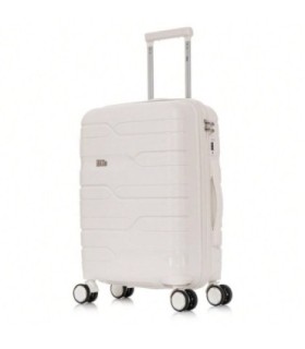 1990s Mala de cabine 55x38x22cm (44L) Polipropileno - Cadeado de encastrar - 20 polegadas - Branco