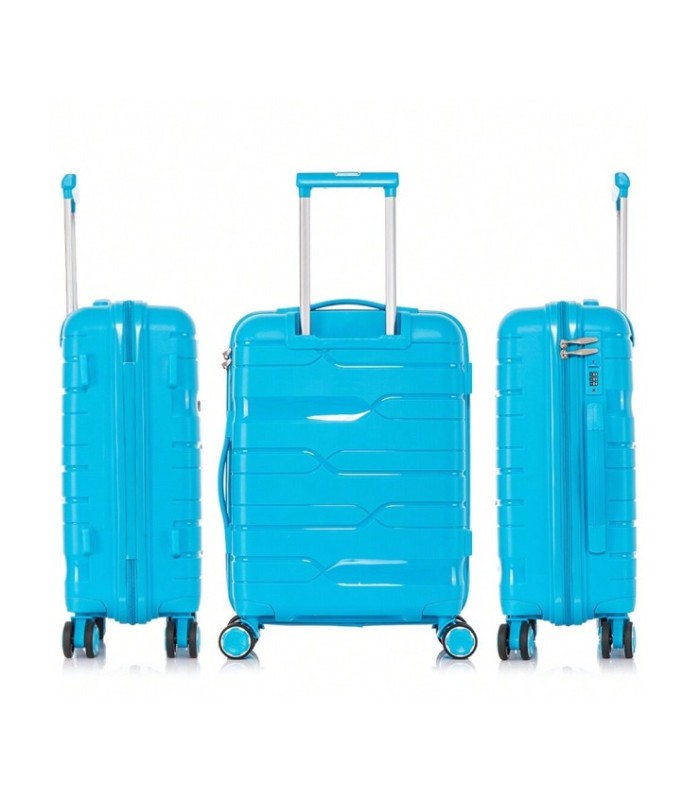 1990s Mala de cabine 55x38x22cm (44L) Polipropileno - Cadeado de encastrar - 20 polegadas - Turquesa