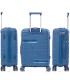 1990s Conjunto de mala expansível polipropileno 3 peças|Cabine 55x38x22cm|Médio 65cm|Grande 75cm - Azul-marinho