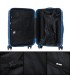 1990s Conjunto de mala expansível polipropileno 3 peças|Cabine 55x38x22cm|Médio 65cm|Grande 75cm - Azul-marinho