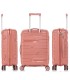 1990s Conjunto de mala expansível polipropileno 3 peças|Cabine 55x38x22cm|Médio 65cm|Grande 75cm - Ouro rosa