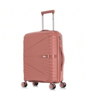 1990s Mala de cabine 55x39x21,5cm (46L) Polipropileno - Cadeado Embutido - 20 Polegadas - Ouro rosa