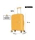 1990s Mala de cabine 55x39x21,5cm (46L) Polipropileno - Cadeado Embutido - 20 Polegadas - Amarelo