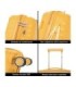 1990s Mala de cabine 55x39x21,5cm (46L) Polipropileno - Cadeado Embutido - 20 Polegadas - Amarelo