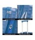 1990s Conjunto de mala expansível polipropileno 3 peças|Cabine 55x39x21,5cm|Média 65cm|Grande 75cm - Azul-marinho
