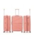 1990s Conjunto de mala expansível polipropileno 3 peças|Cabine 55x39x21,5cm|Média 65cm|Grande 75cm - Ouro rosa