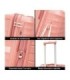 1990s Conjunto de mala expansível polipropileno 3 peças|Cabine 55x39x21,5cm|Média 65cm|Grande 75cm - Ouro rosa