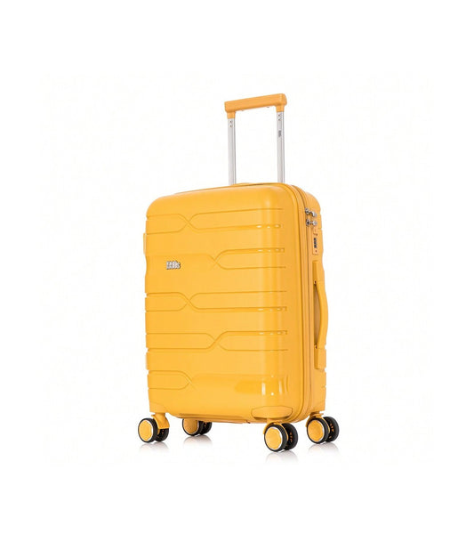 1990s Mala de Cabine 55x38x22cm (44L) | Polipropileno | Cadeado Embutido | Amarelo