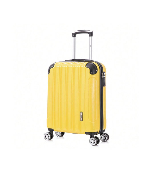 1990s Mala de Cabine 55x40x20cm (44L) | Policarbonato | Capacidade Máxima | Amarelo