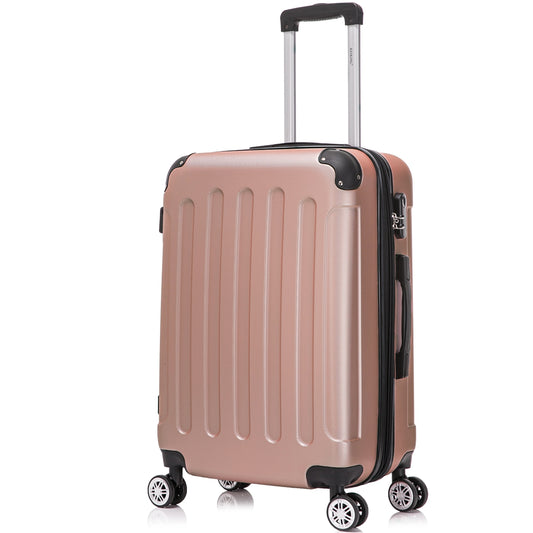 Maleta Mediana ABS 66x43x25cm (71L) | 24 Pulgadas | RosaDorado