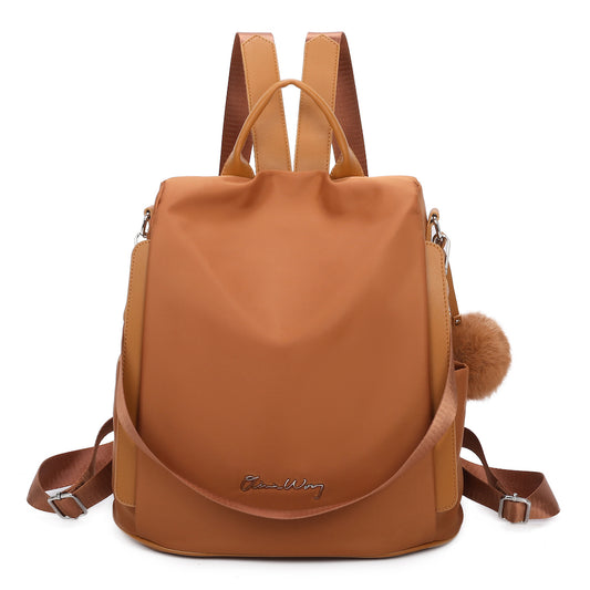 Mochila Antirrobo Impermeable para Mujer (13L) | Convertible en Bolso | Marron