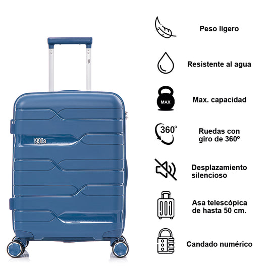 Maleta Mediana Expandible Polipropileno 65cm (79L) | AzulMarino