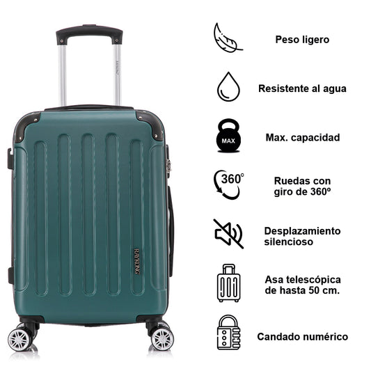 Maleta Mediana ABS 66x43x25cm (71L) | 24 Pulgadas | Verde