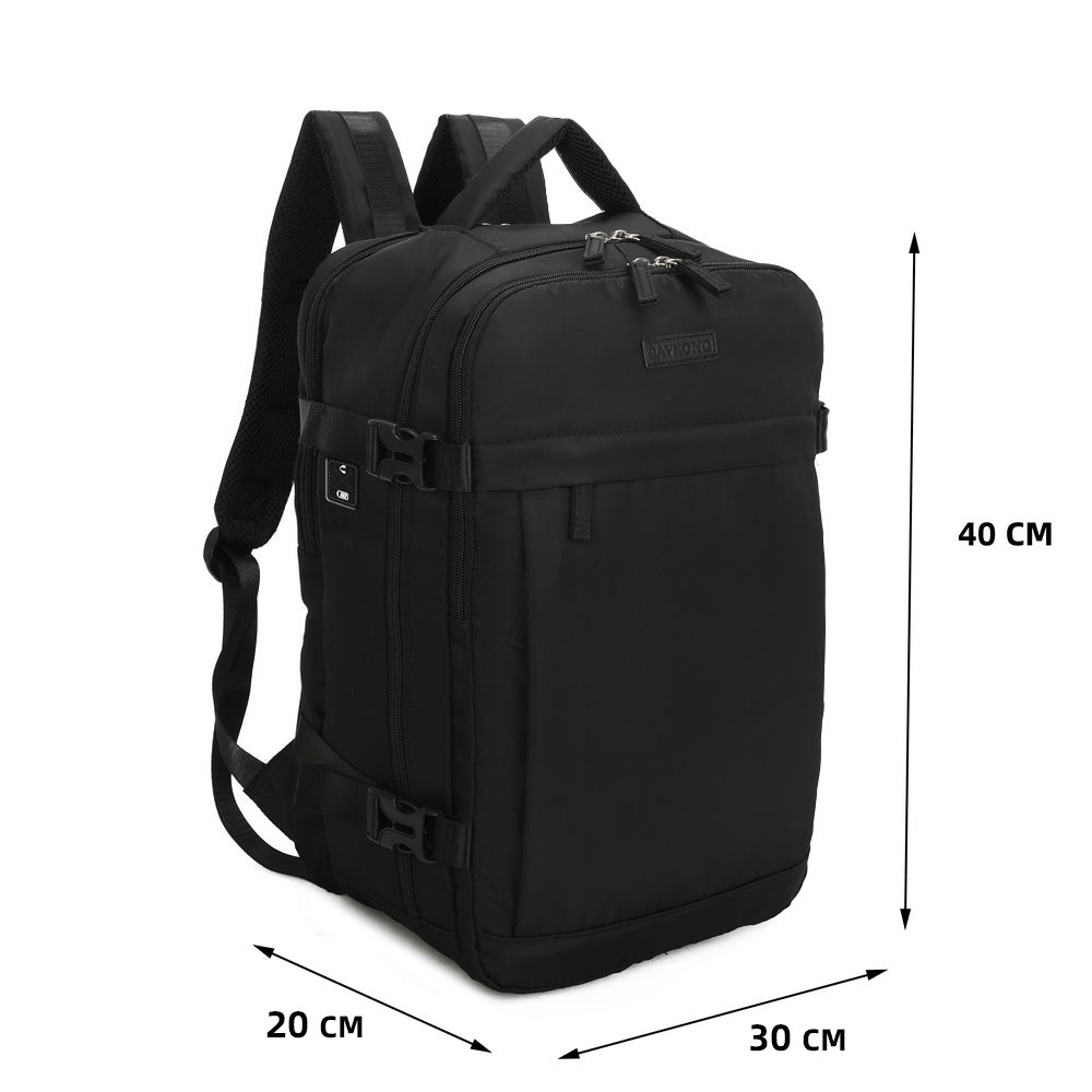 Mochila cabina negra detalle