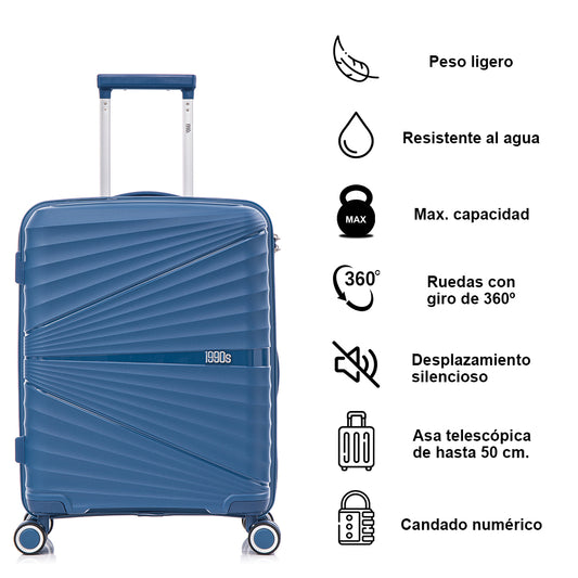 Mala Média Expansível em Polipropileno 65cm (79L) | Azul-marinho