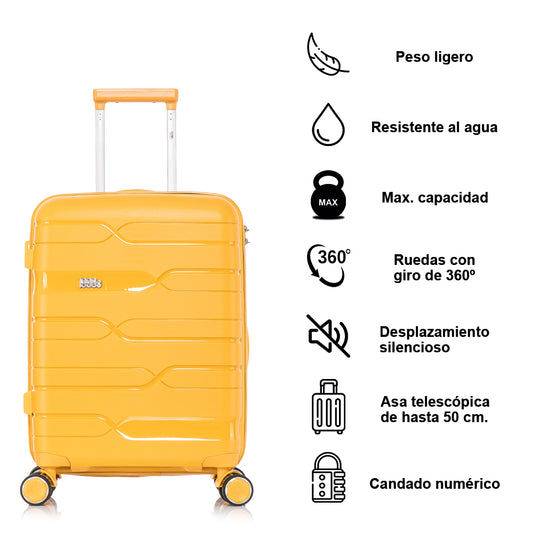 Mala de Viagem de Tamanho Médio Expansível em Polipropileno 65 cm (79 L) | Amarelo