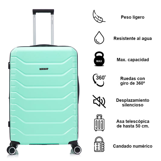 Mala Grande Expansível ABS+PC 75x49x31cm - Menta