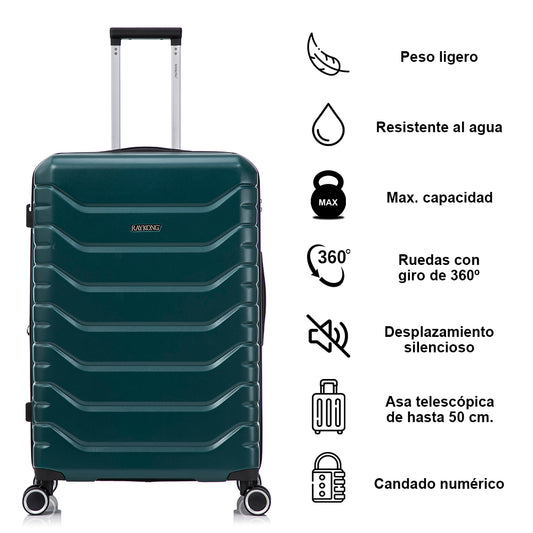 Mala Grande Expansível ABS+PC 75x49x31cm - Verde