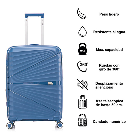 Mala Grande Expansível de Polipropileno 75cm (117L) | Azul-Marinho