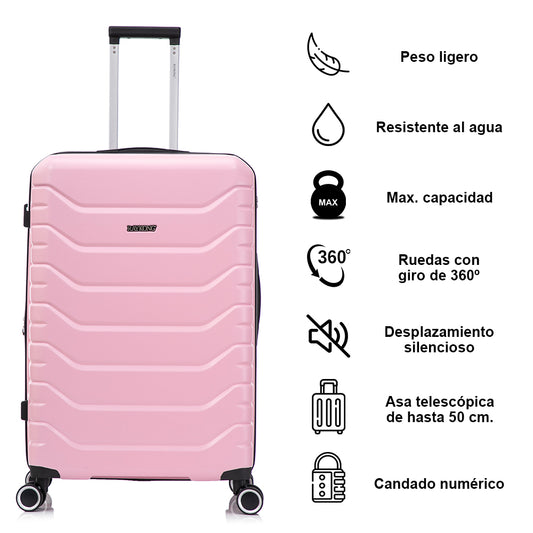 Mala Grande Expansível ABS+PC 75x49x31cm - Rosa