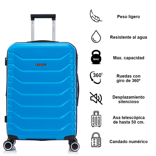 Mala de Viagem Média Expansível ABS+PC 66x45x27,50 cm - Turquesa