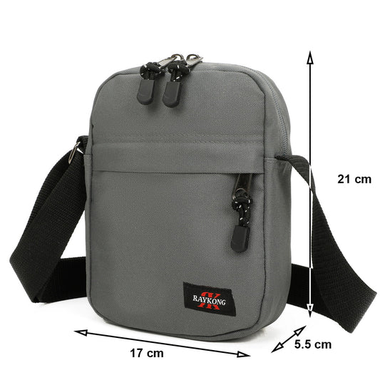 Bandolera de Hombre Poliester 1000D | 19.5x5x15cm | Gris