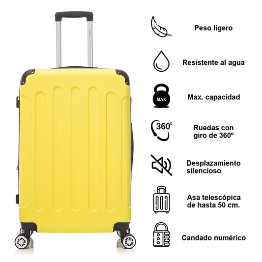 Mala Grande ABS Semirrígida 76x49x29cm (107L) - Amarelo