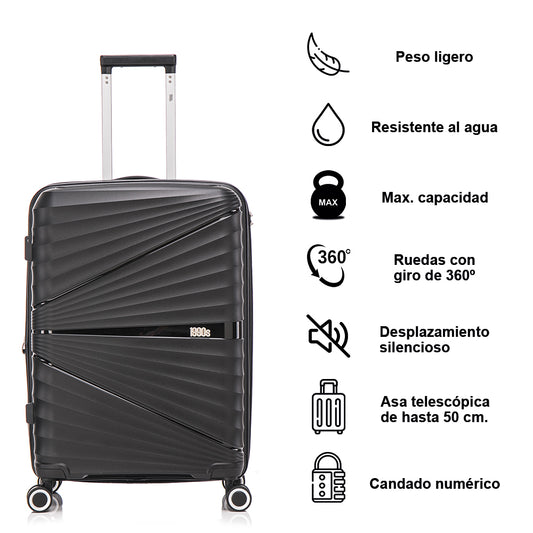 Mala Grande Expansível de Polipropileno 75cm (117L) | Preto