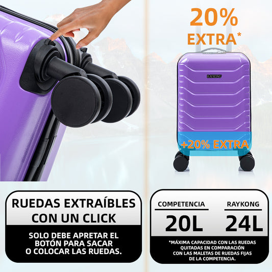 Maleta Cabina Morado vista 2